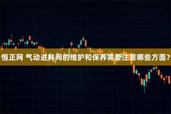 恒正网 气动进料阀的维护和保养需要注意哪些方面？
