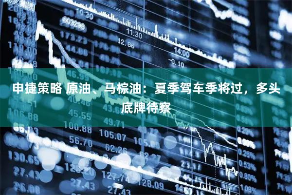 申捷策略 原油、马棕油：夏季驾车季将过，多头底牌待察